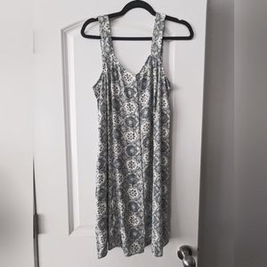 Loft dress, blue & white , size 8